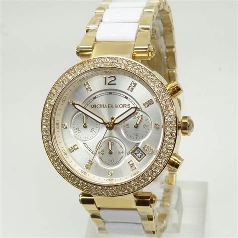 michael kors uhren damen weiss gold preis|Michael Kors Damenuhren .